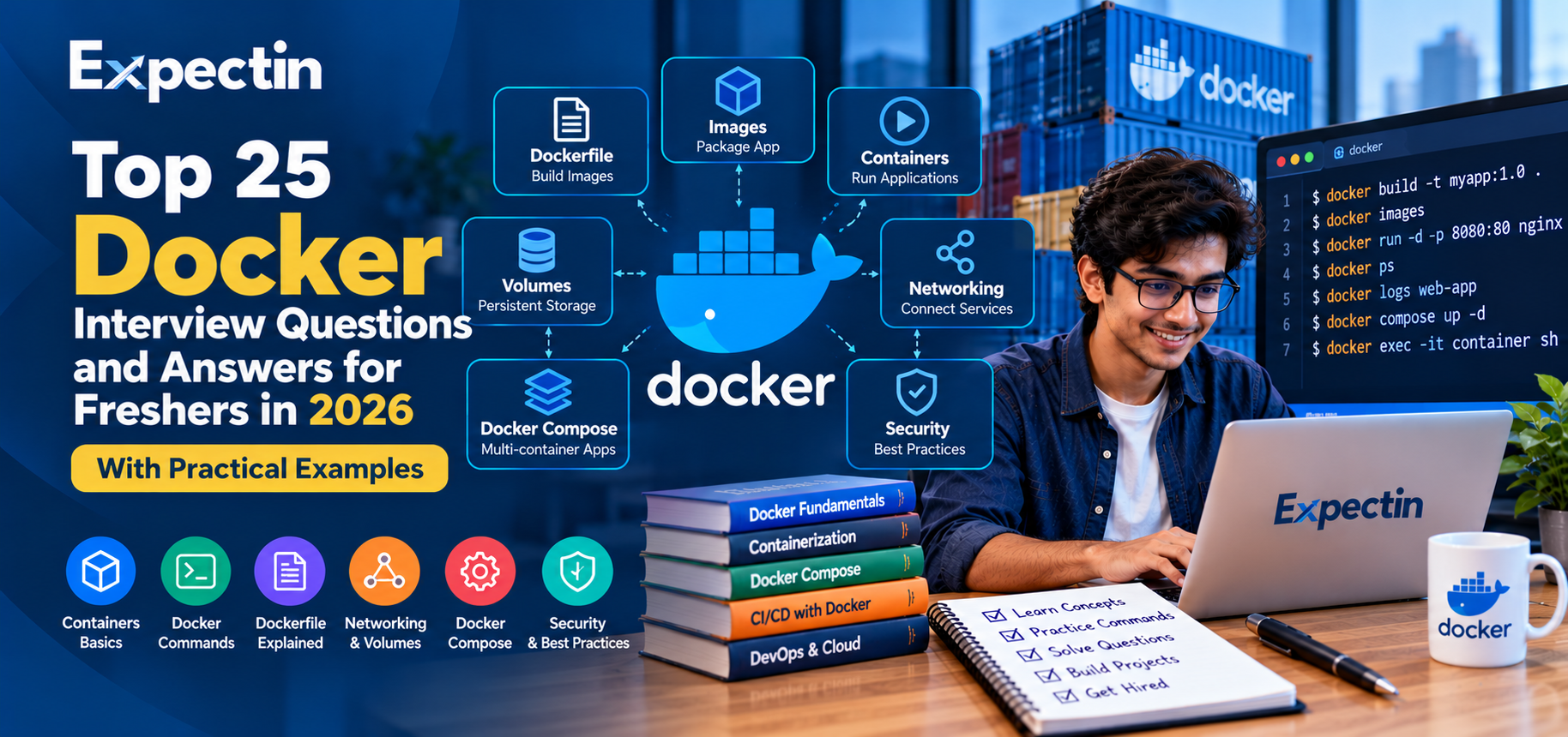 Top 25 Docker Interview Questions and Answers for Freshers in 2026